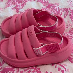 UGG Kids Pink Slip-On Sandals